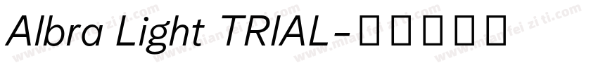 Albra Light TRIAL字体转换